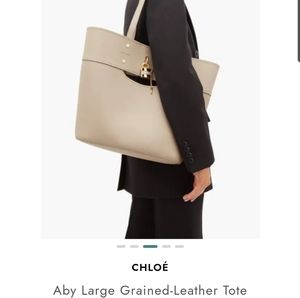 Chloe Aby Medium  taupe grey bag